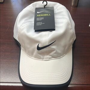 Nike White and Black Aerobill Hat